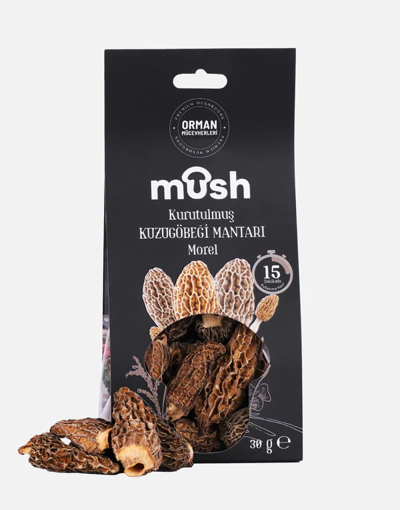 Mush Kurutulmus Kuzugöbeği Mantarı(Morel) 30G resmi